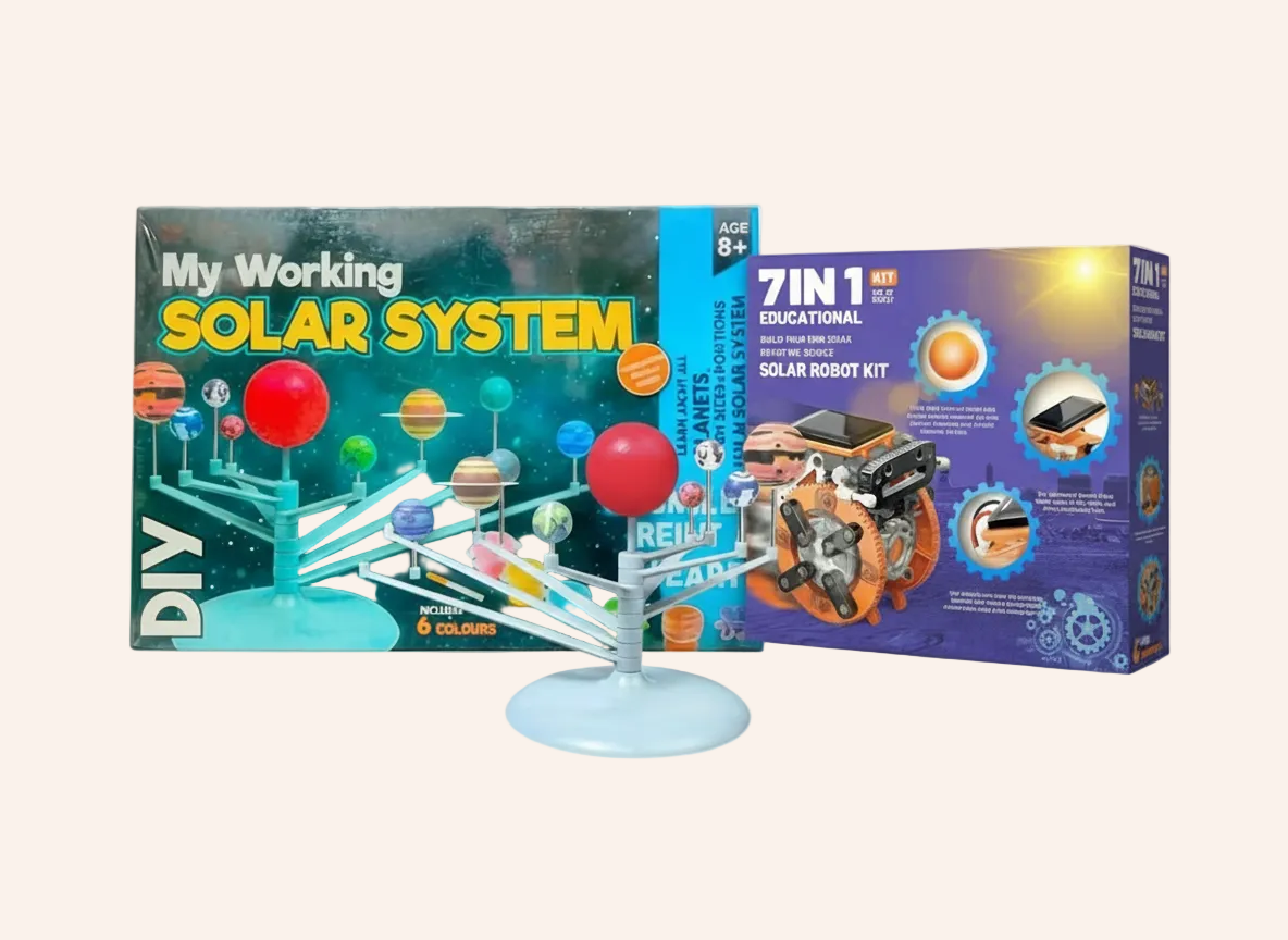 Solar Science Project Kit | 7-in-1 Robot + Solar System Model for Kids (Ages 8–14)