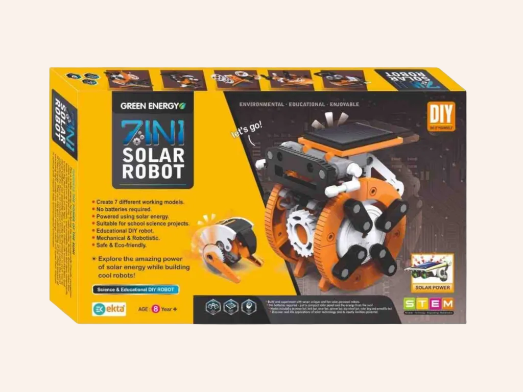 7-in-1 Solar Robot DIY Kit | STEM Educational Toy for Kids (8+ Years)