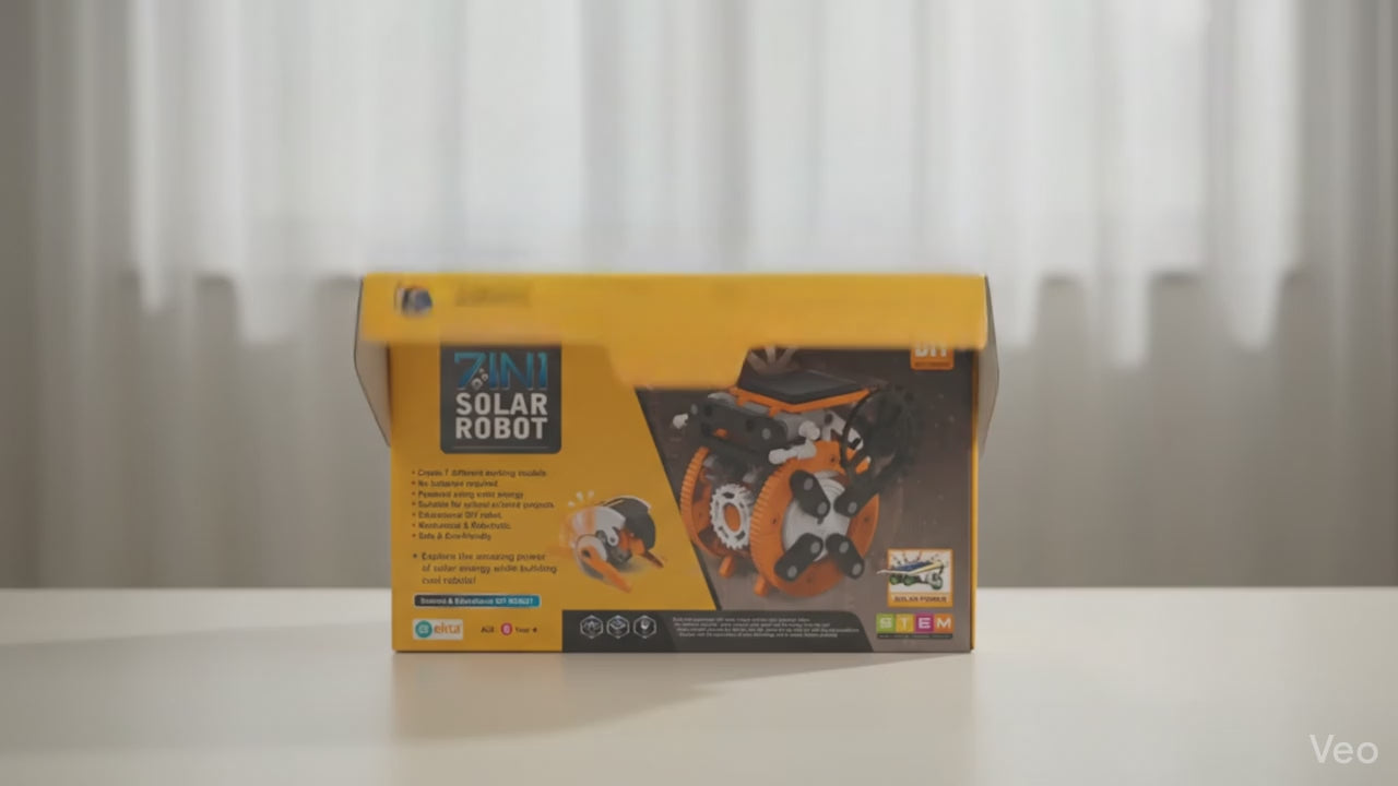 7-in-1 Solar Robot DIY Kit | STEM Educational Toy for Kids (8+ Years)